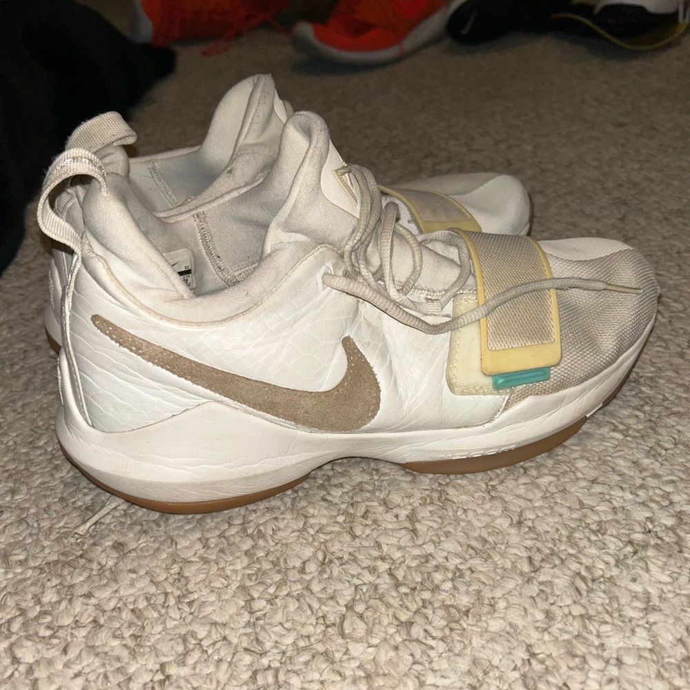 Men’s Nike 2017 Paul George PG 1 Ivory Shoes (10)